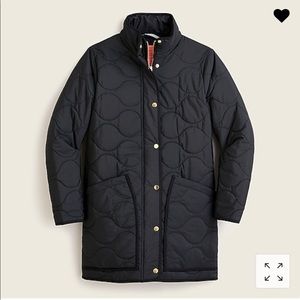 JCrew black quilted cocoon puffer jacket New W Tag